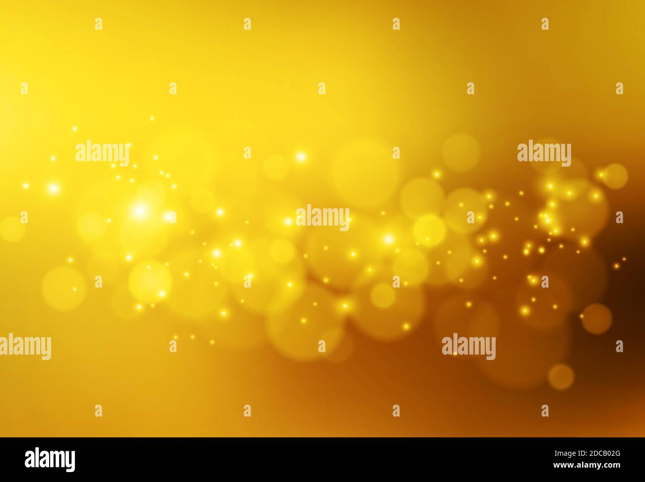 Soft golden lights. Abstract vector bokeh background. Stock Vector