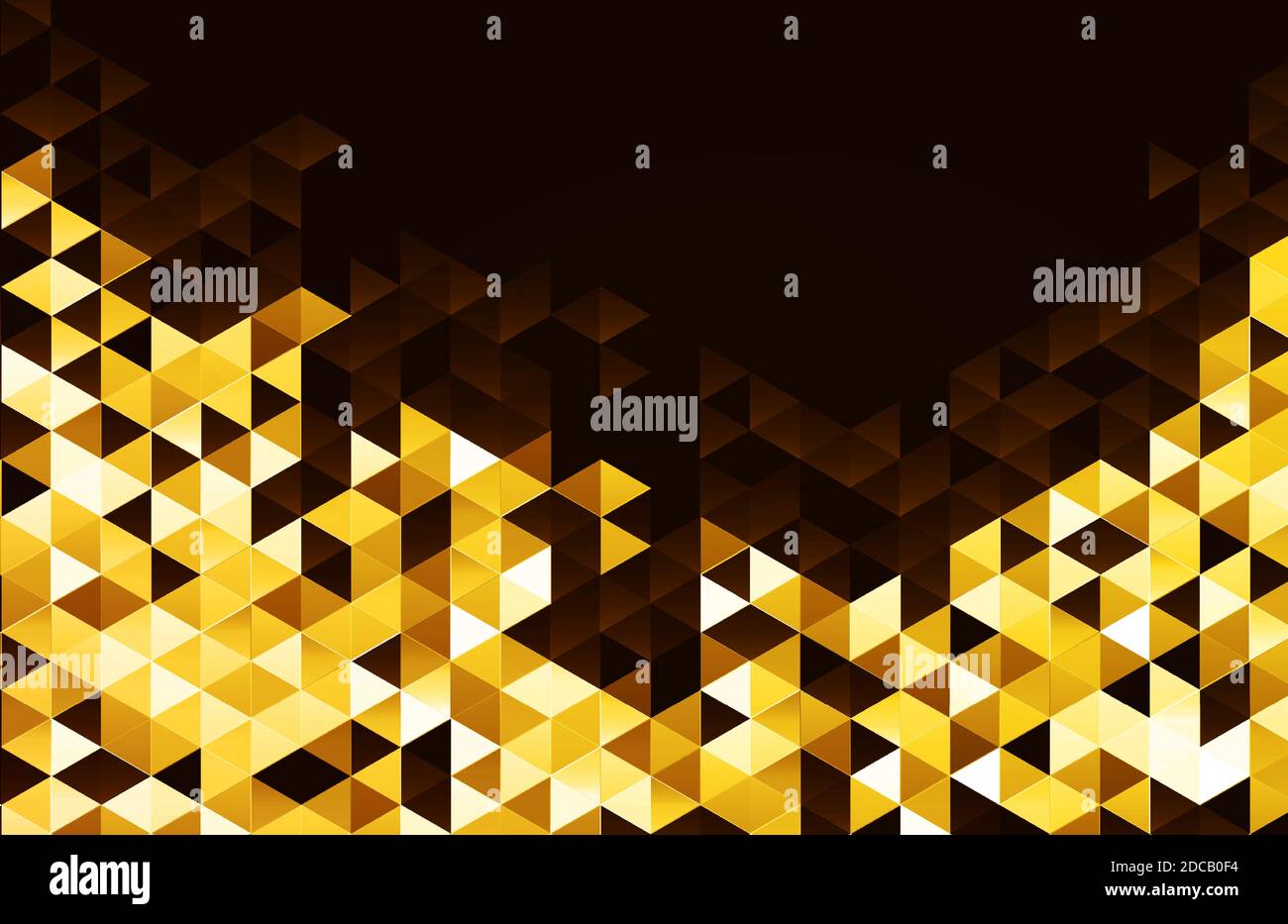 Abstract template background with gold triangle shapes. Stock Vector
