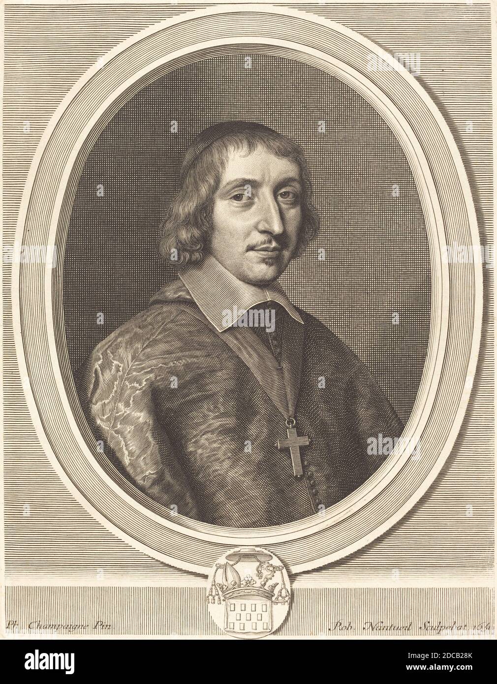 Robert Nanteuil, (artist), French, 1623 1678, Philippe de Champaigne