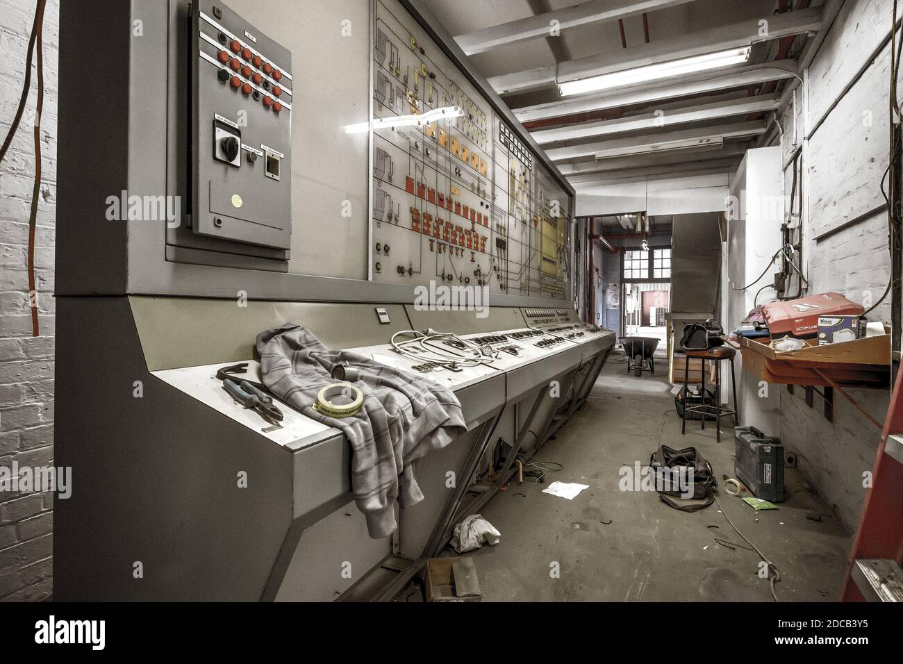 The old abandoned control rooms from the 1900s Stock Photo - Alamy