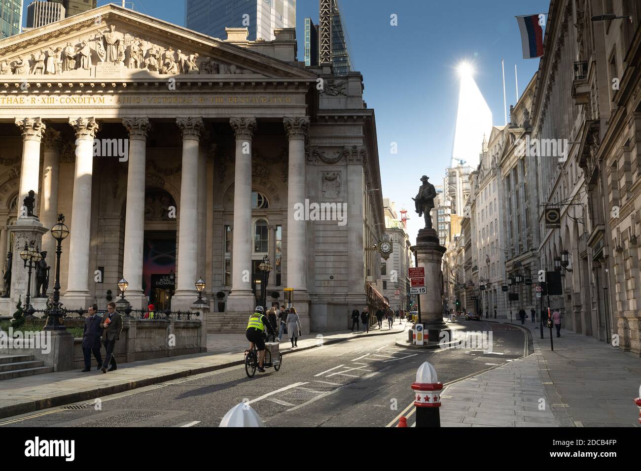 The Royal Exchange and Cornhill Stock Photo - Alamy