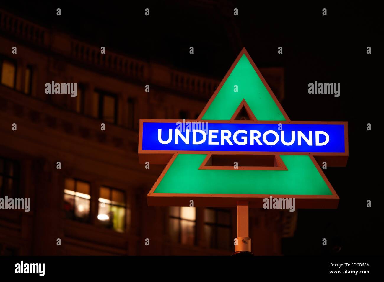 London, UK. 19 Nov 2020 One of four illuminated PlayStation button