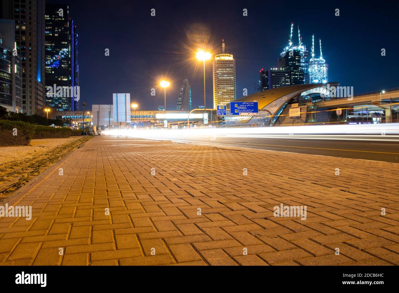 Main road of a United Arab Emirates, Shekh Zayed road. Shot taken in