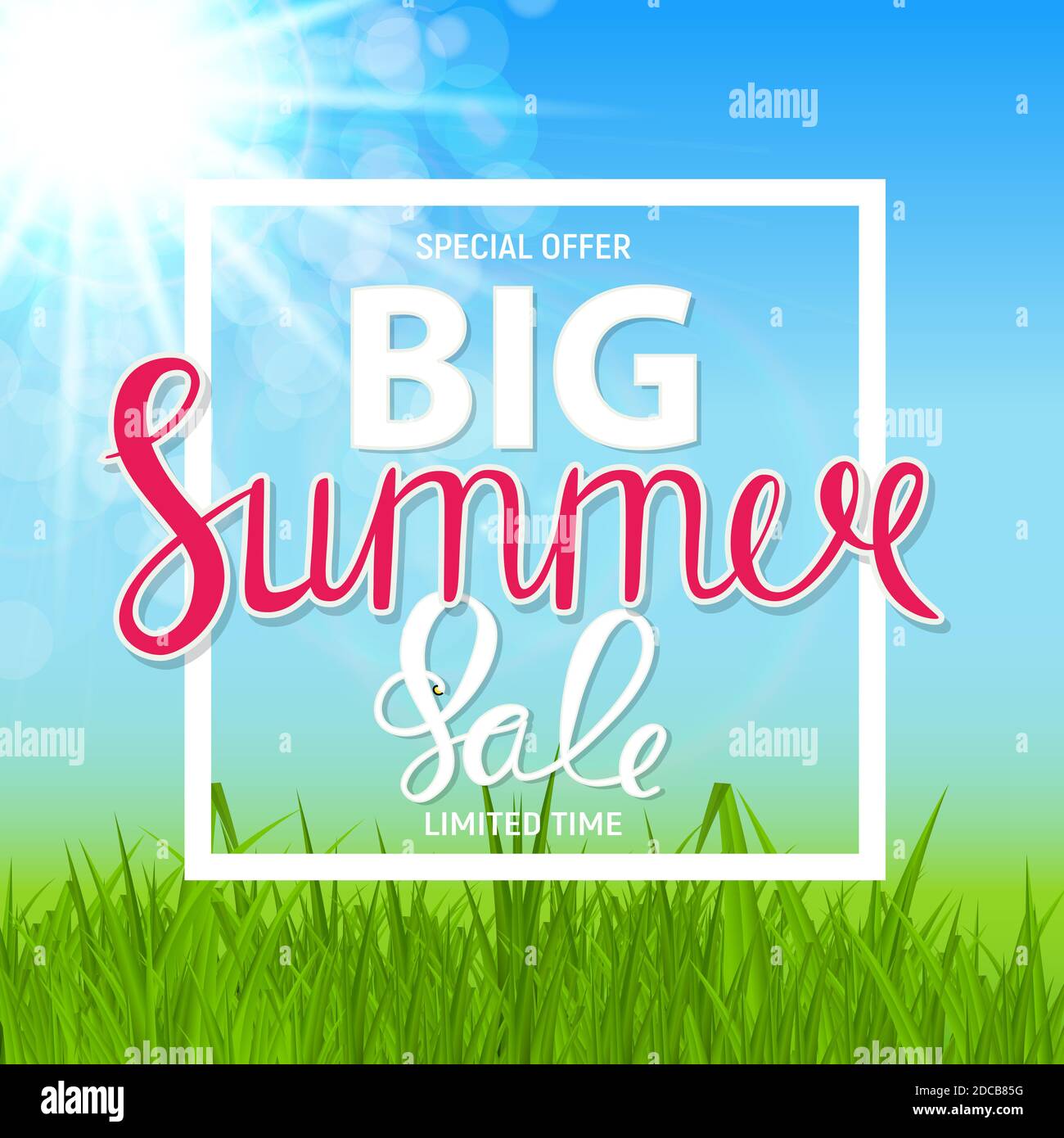Big Summer Sale Abstract Background Illustration Stock Photo - Alamy