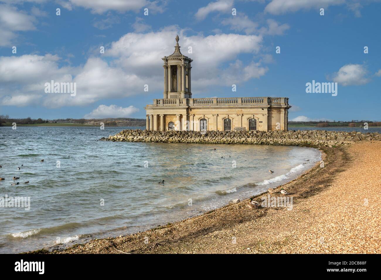 Normanton Church on Rutland Water Stock Photo - Alamy