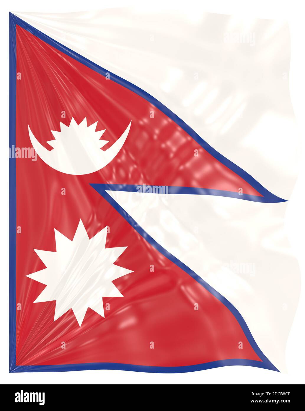 3d render of a Waving Flag of Nepal Stock Photo Alamy