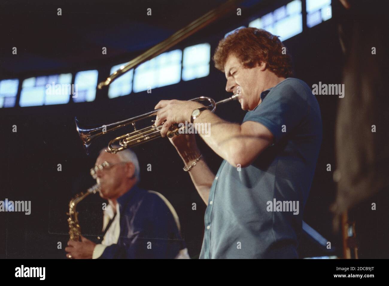 Ian Hunter-Randall and Terry Lightfoot, Edinburgh Jazz Festival, 1986. Stock Photo