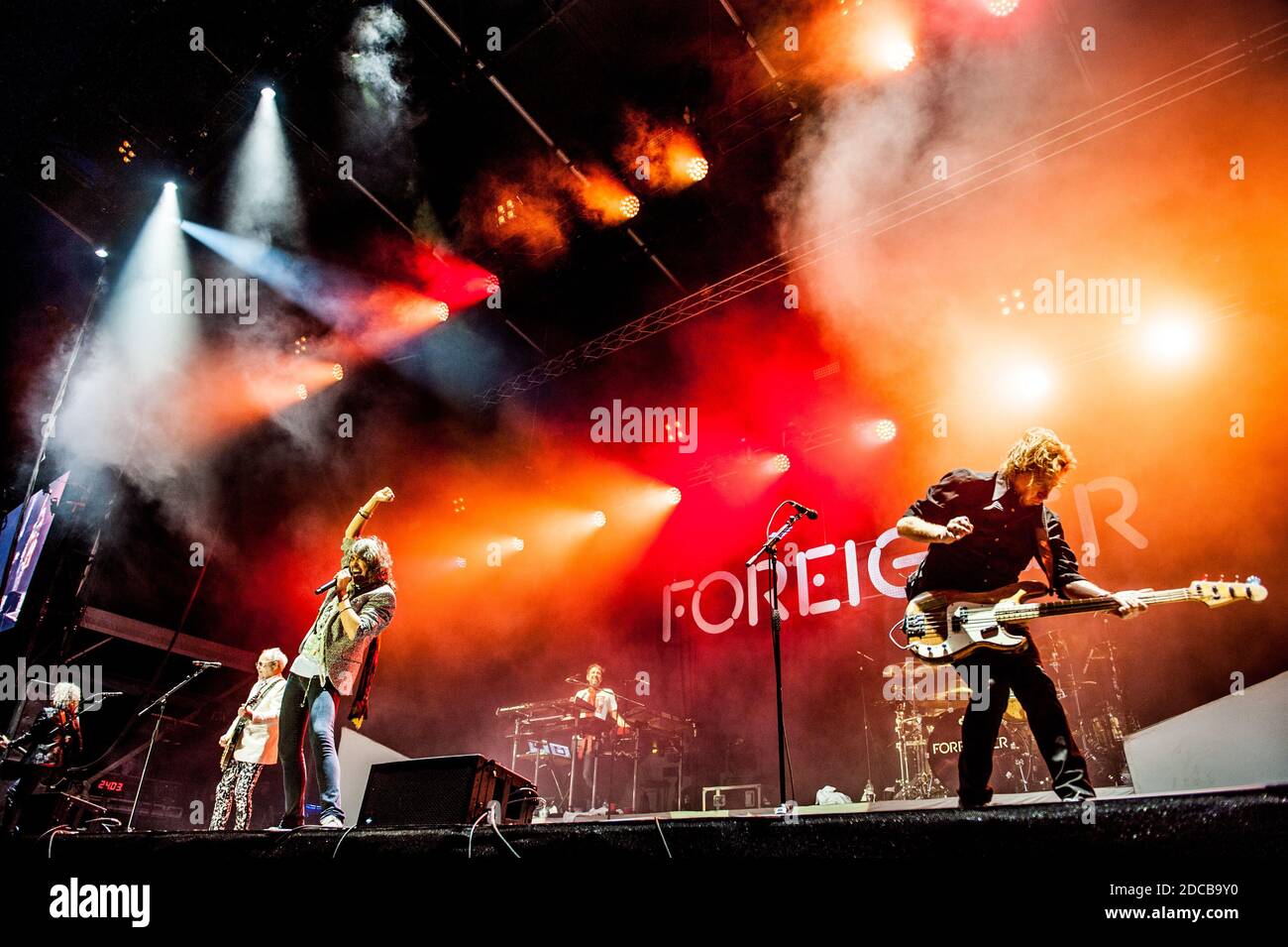 Foreigner Live in Concert Stock Photo