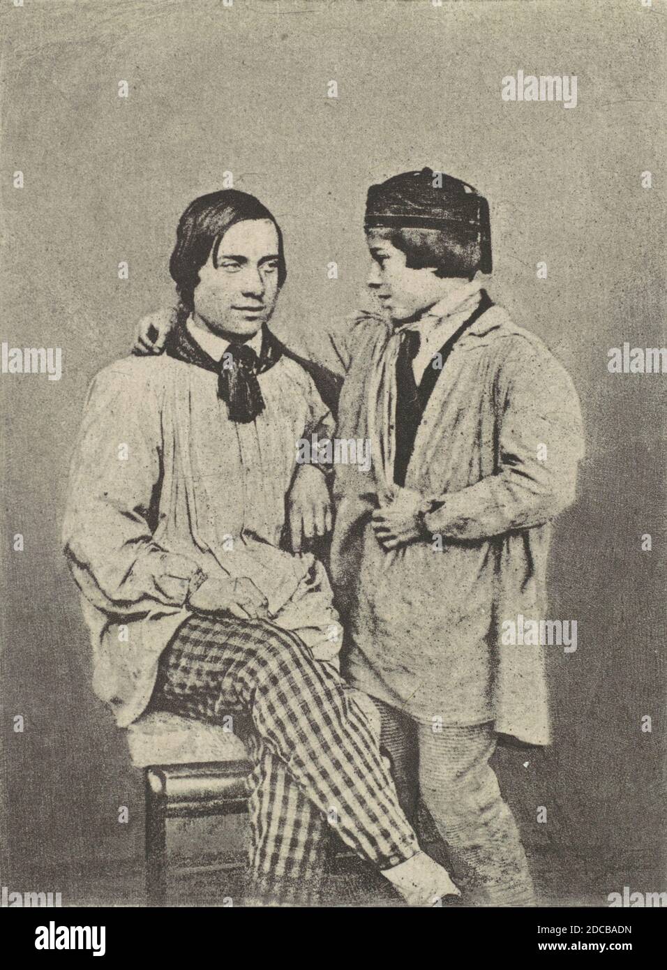[Man and Boy], ca. 1841. Stock Photo