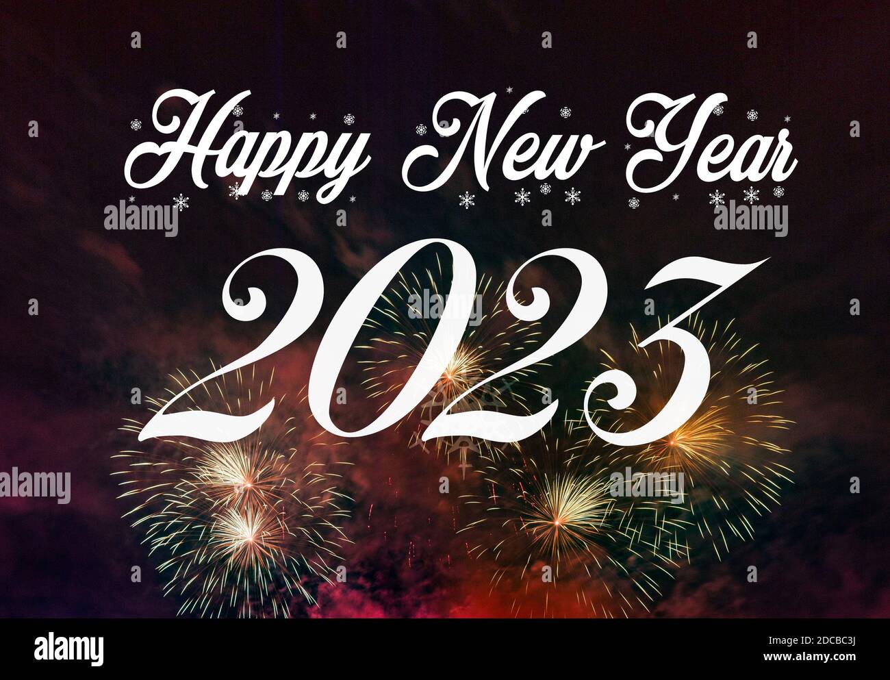 Happy New Year 2023 With Fireworks Background Celebration New Year 2023 Stock Photo Alamy