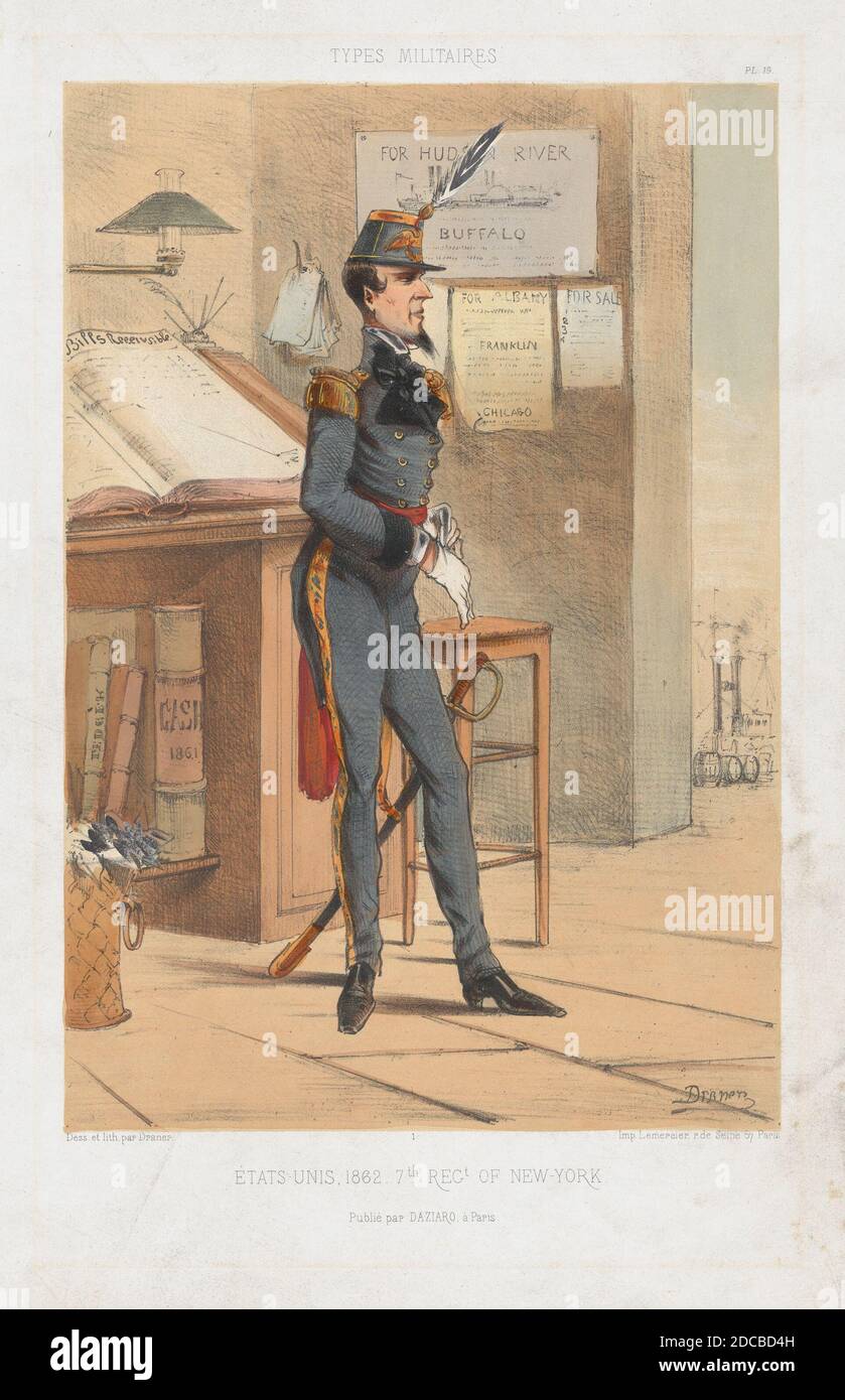 &#xc9;tats-Unis d'Amerique 1865 - 7th Regt. of New-York, 1865. Stock Photo