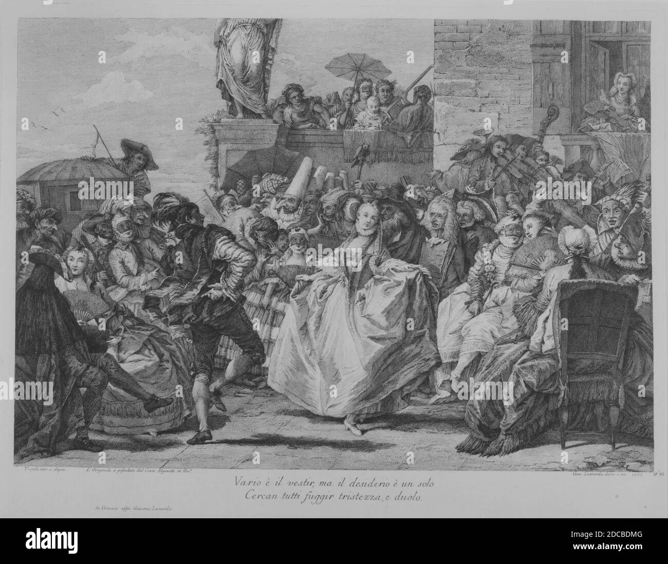 The Minuet, 1765. Stock Photo