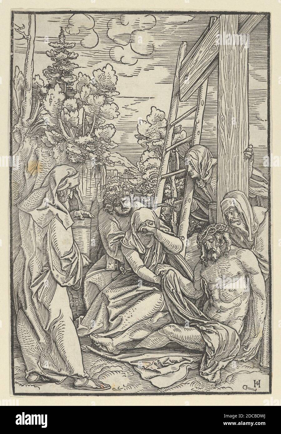 The Lamentation, from The Life of Christ, ca. 1511-12. Stock Photo