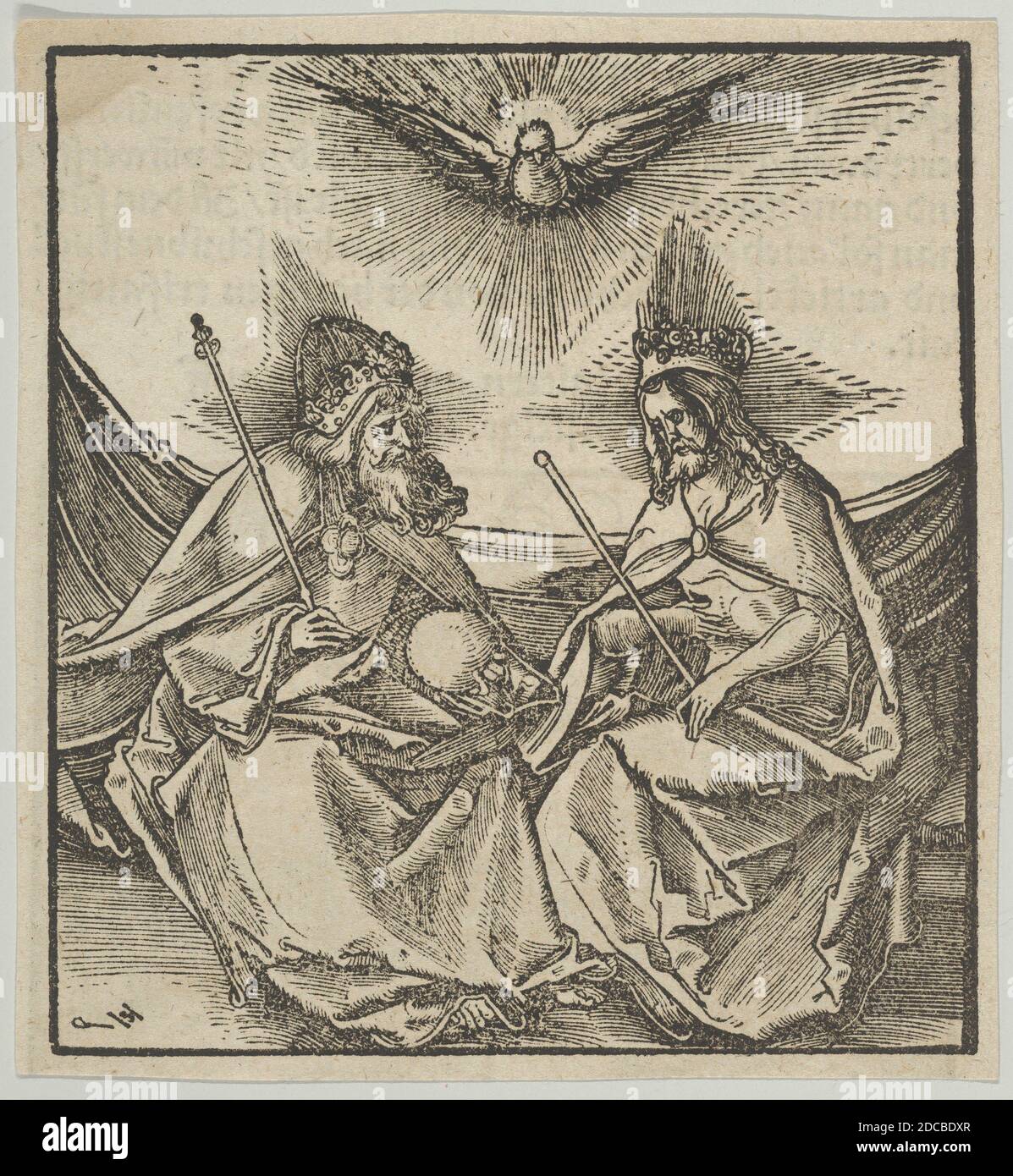 The Holy Trinity, from Hymmelwagen auff dem, wer wol lebt..., 1517. Stock Photo