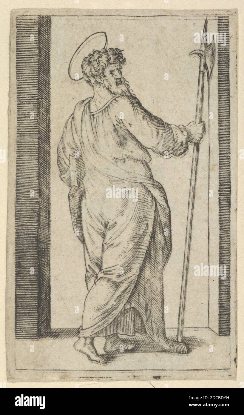 Saint Jude, holding a halberd in his right hand, from the series