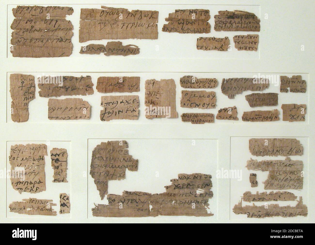 Papriy Papyri Fragments, Coptic, 7th century Stock Photo - Alamy