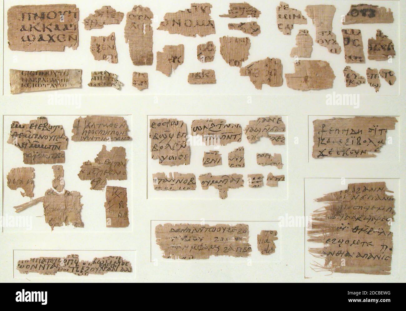 Papriy Papyri Fragments, Coptic, 7th century Stock Photo - Alamy