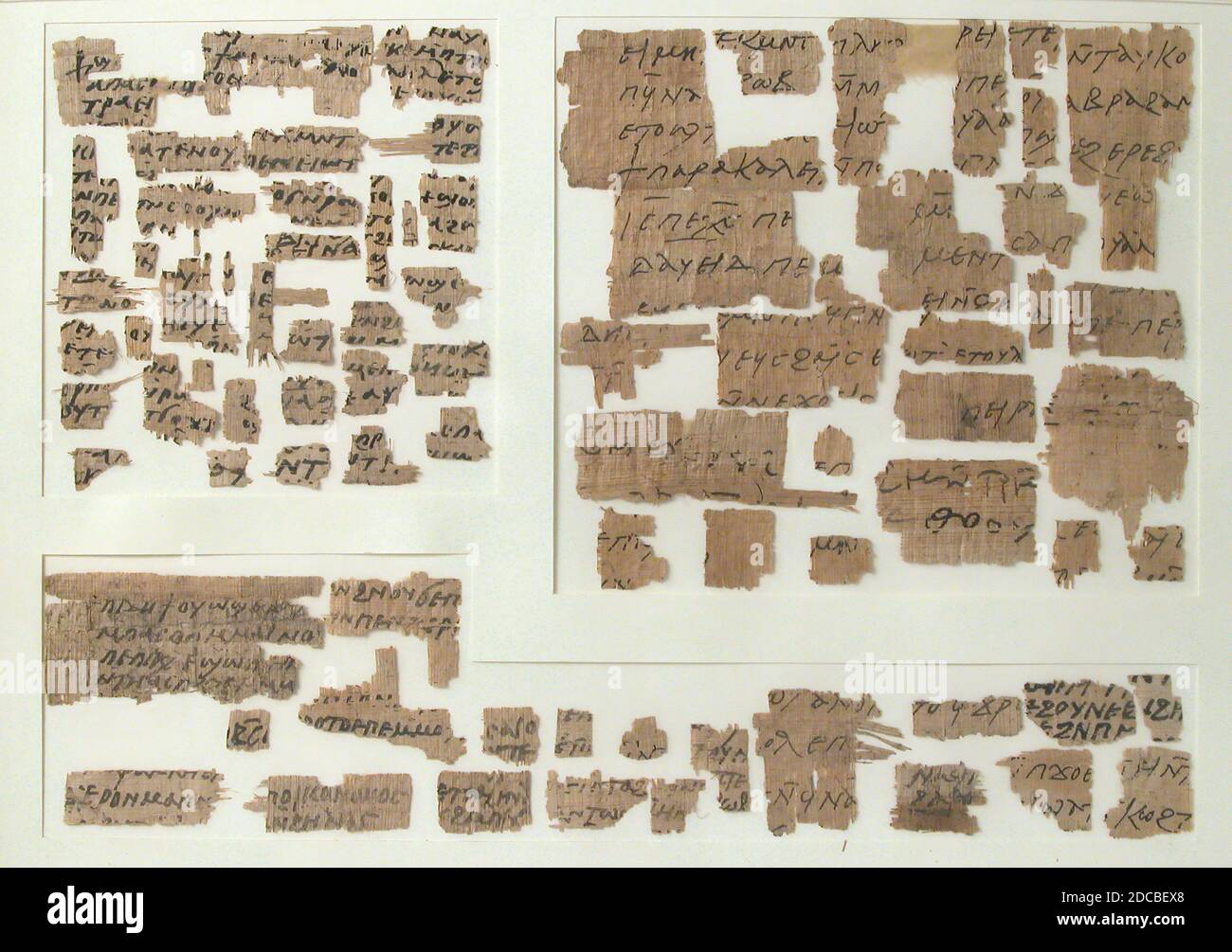 Papriy Papyri Fragments, Coptic, 7th century Stock Photo - Alamy