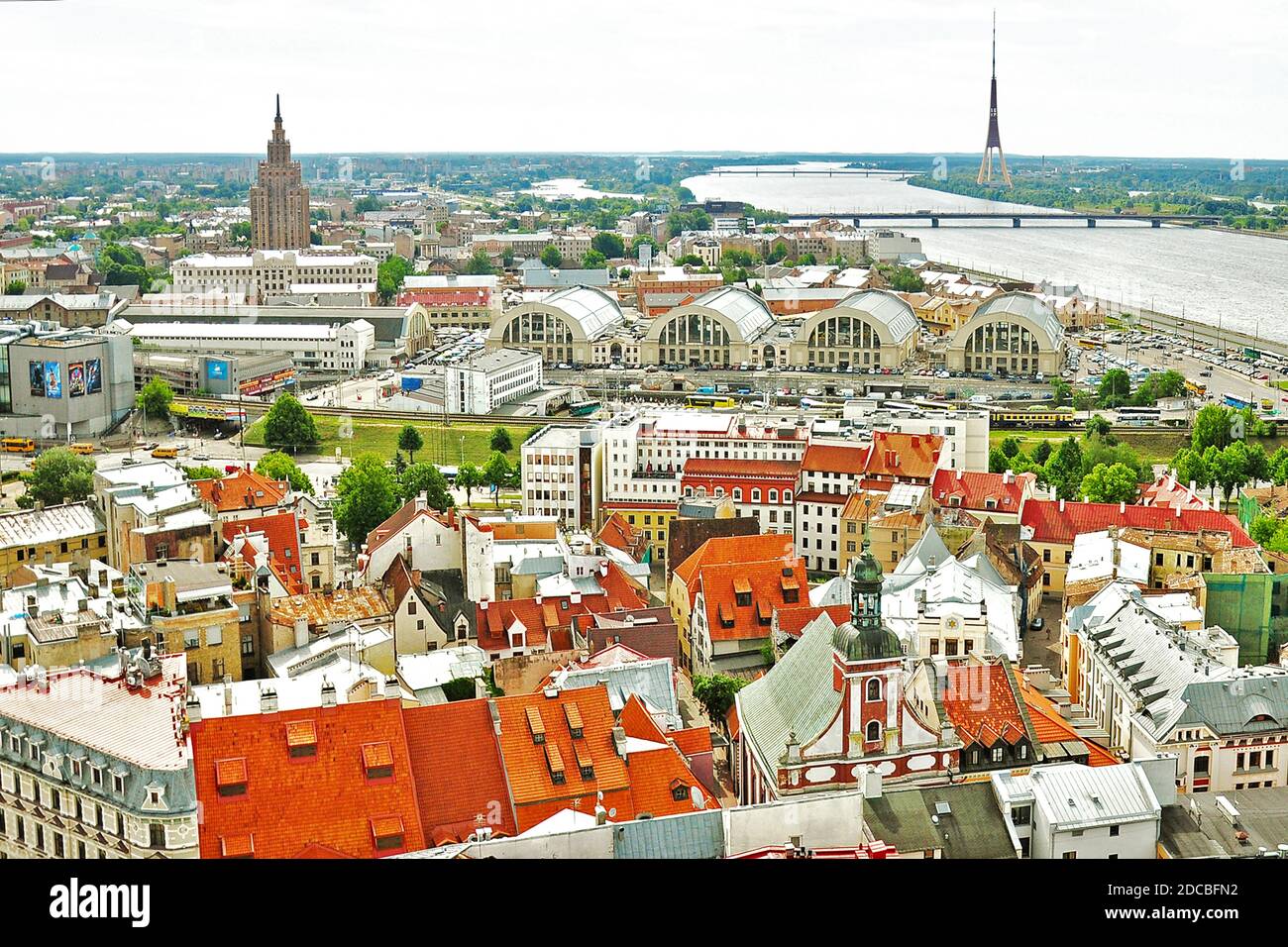 Null Riga Panoramic aerial view riga cathedral hi-res stock photography and ...