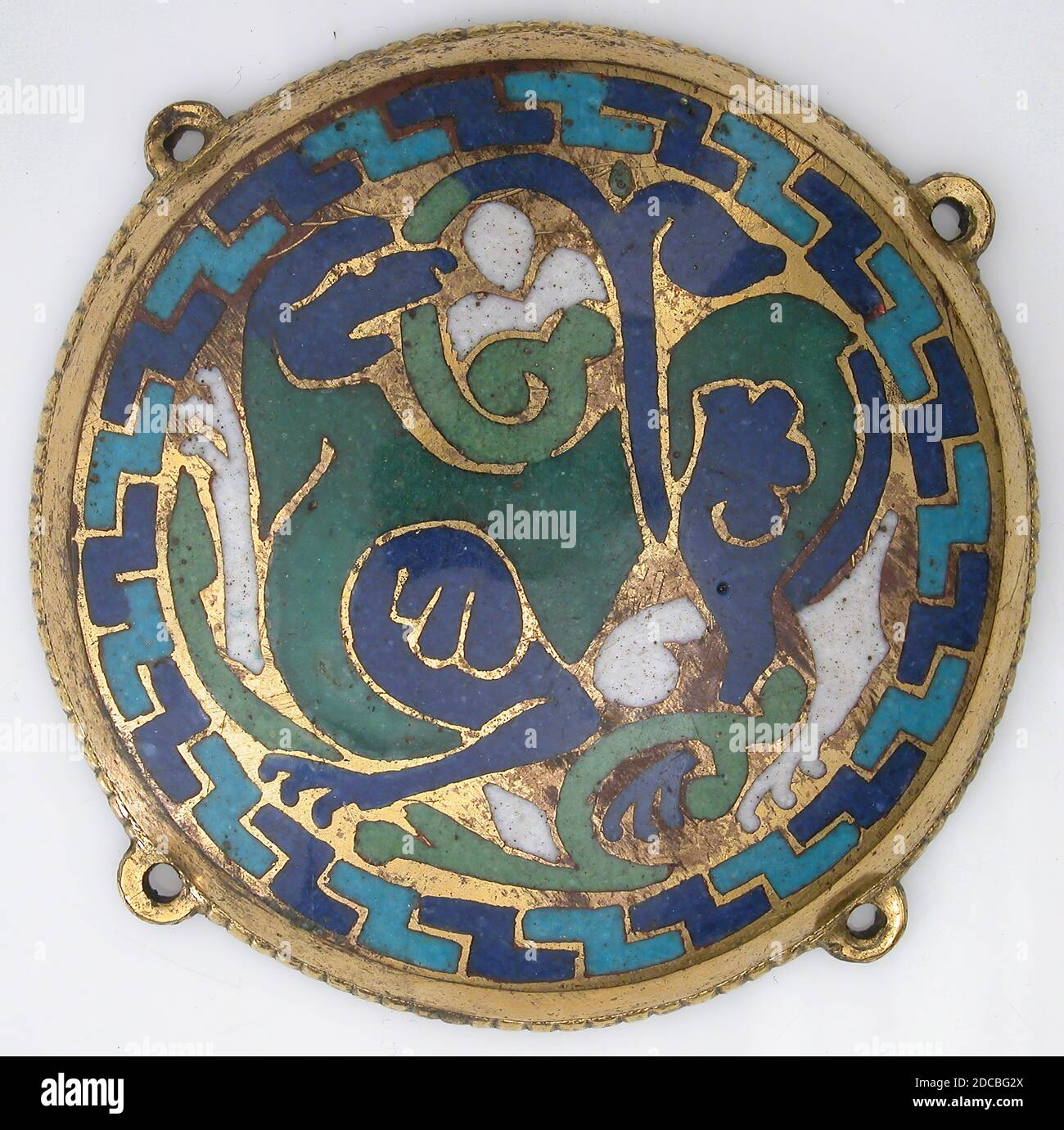 Quadruped (one of five medallions from a coffret), French, ca. 1110-30. Stock Photo