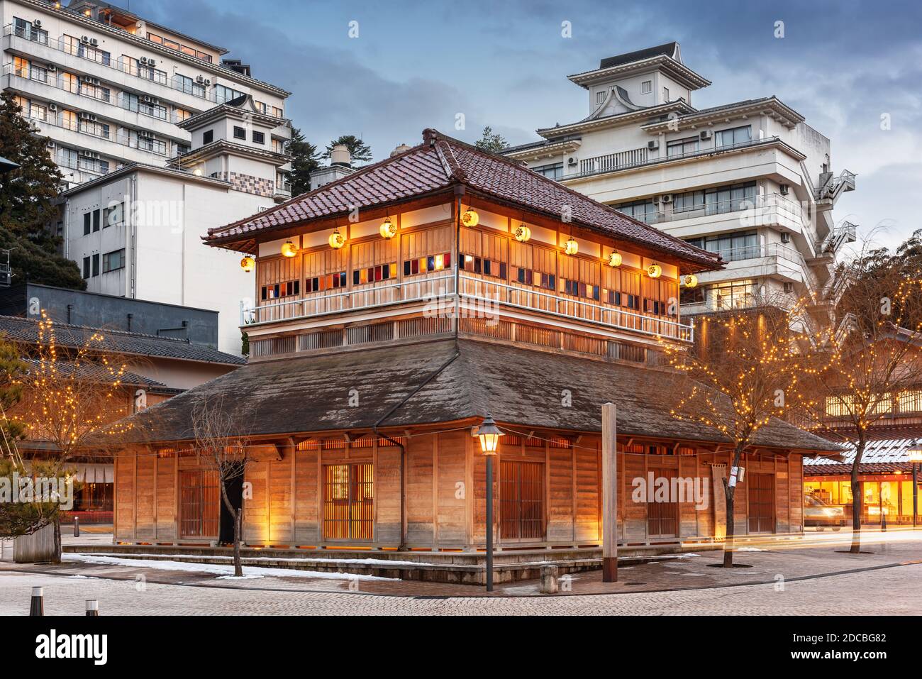 Kaga Onsen, Japan at the Yamashiro Onsen hot springs resort district. Stock Photo