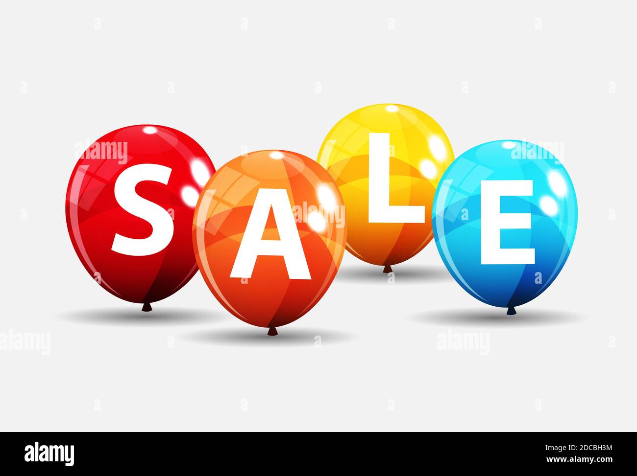 Sale Balloon Concept of Discount. Special Offer Template . Illustration
