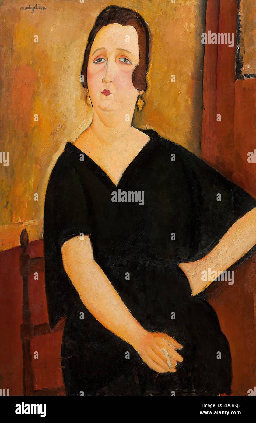 Amedeo Modigliani, (artist), Italian, 1884 - 1920, Madame Amédée (Woman with Cigarette), 1918, oil on canvas, overall: 100.3 x 64.8 cm (39 1/2 x 25 1/2 in.), framed: 114.9 x 80.6 x 6.3 cm (45 1/4 x 31 3/4 x 2 1/2 in Stock Photo