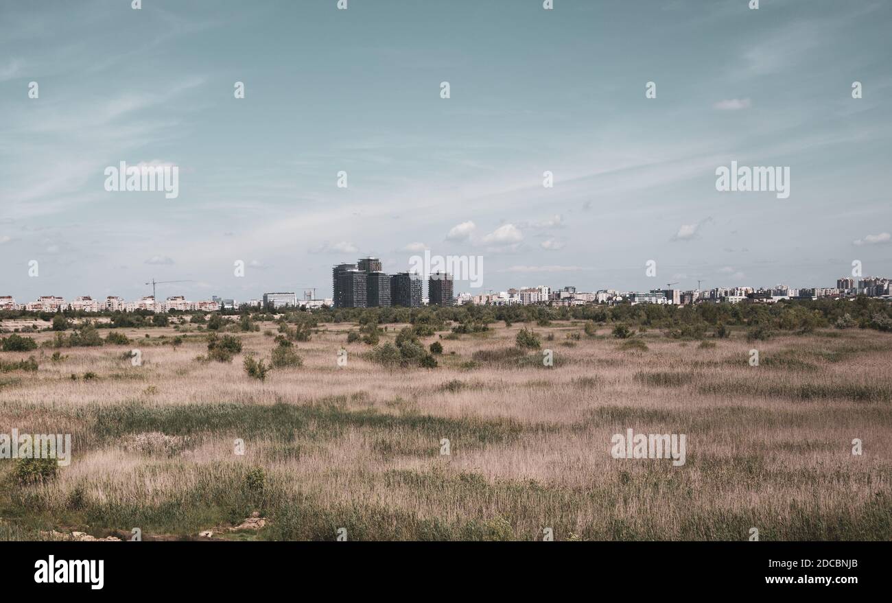 Beautiful background of a countryside view Stock Photo - Alamy