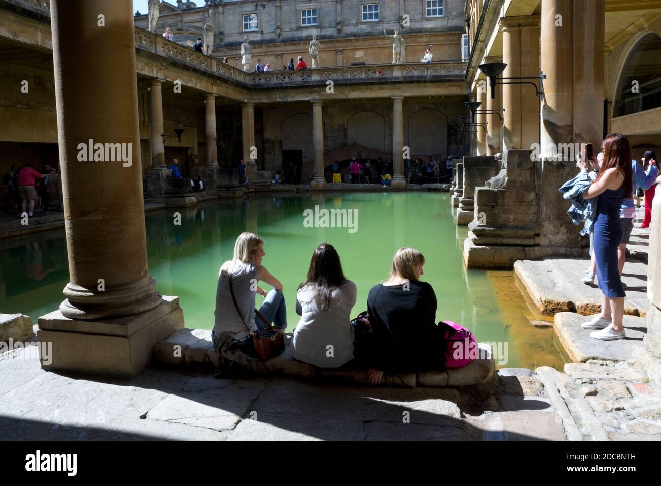 The Great Bath At The Roman Baths In Bath Somerset England UK Stock