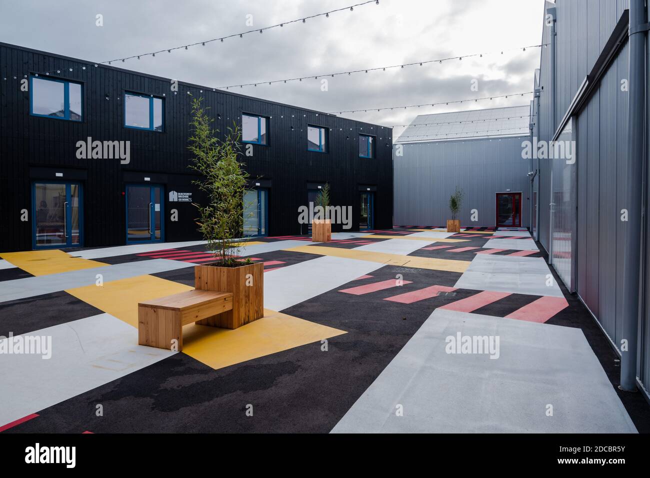 Hackney Wick, London, UK November 2020 Hackney Bridge enterprise