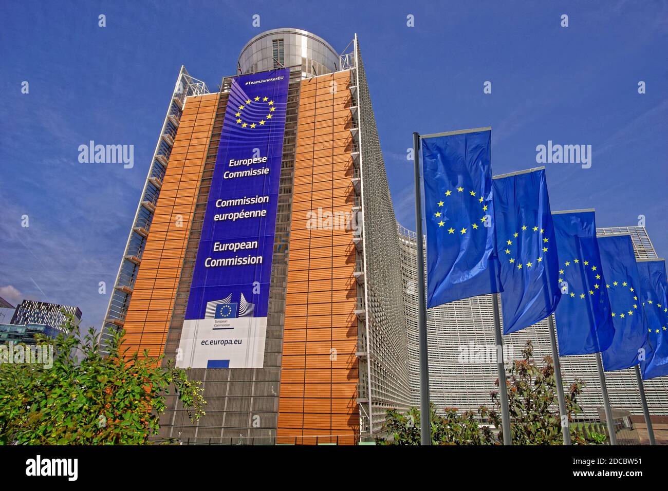 The Berlaymont Building, the headquarters of the European Commission in Brussels. Belgium. Stock Photo
