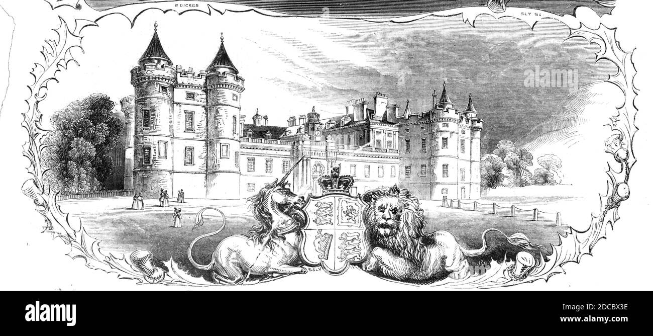 Palace of Holyrood, with the Ancient Regalia of Scotland, 1842