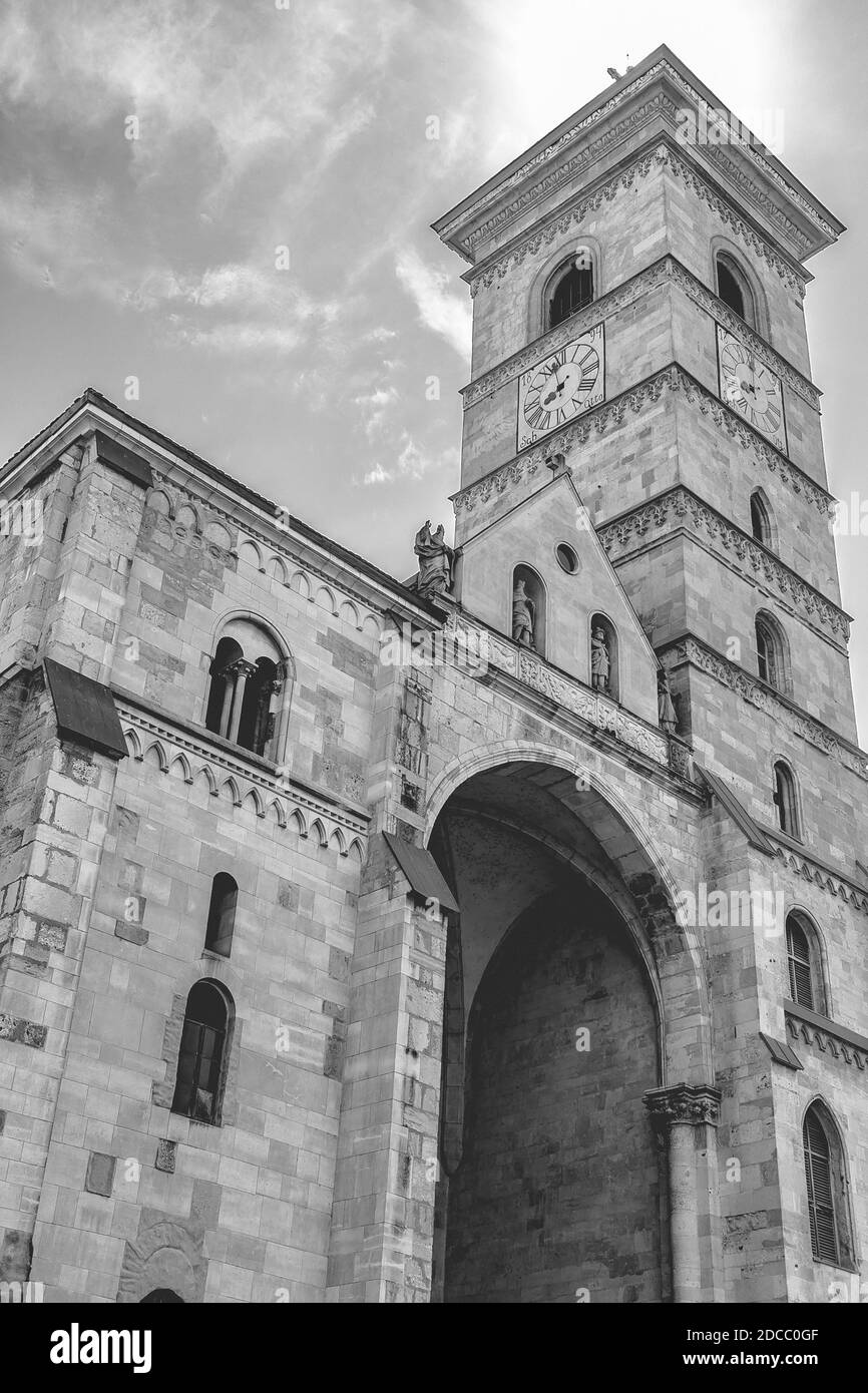 A low angle vertical shot of the Roman-Catholic Saint Michael Cathedral ...