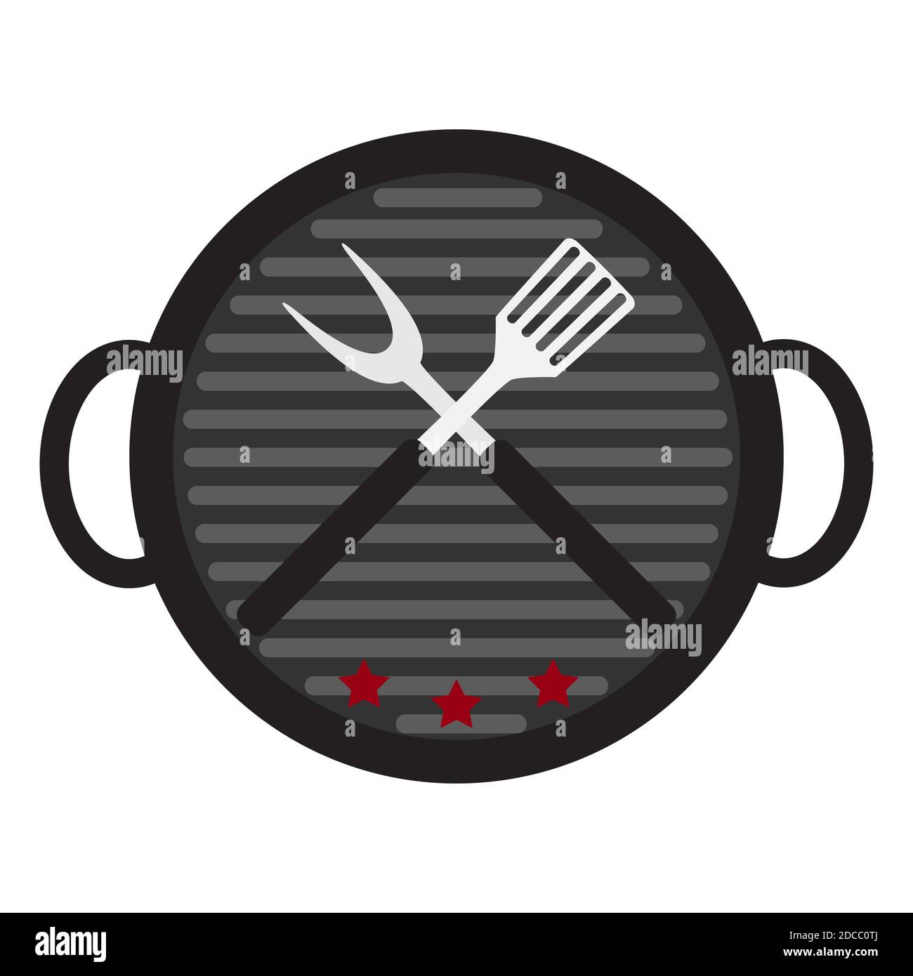 BBQ Icon with Grill Tools. Illustration Stock Photo Alamy