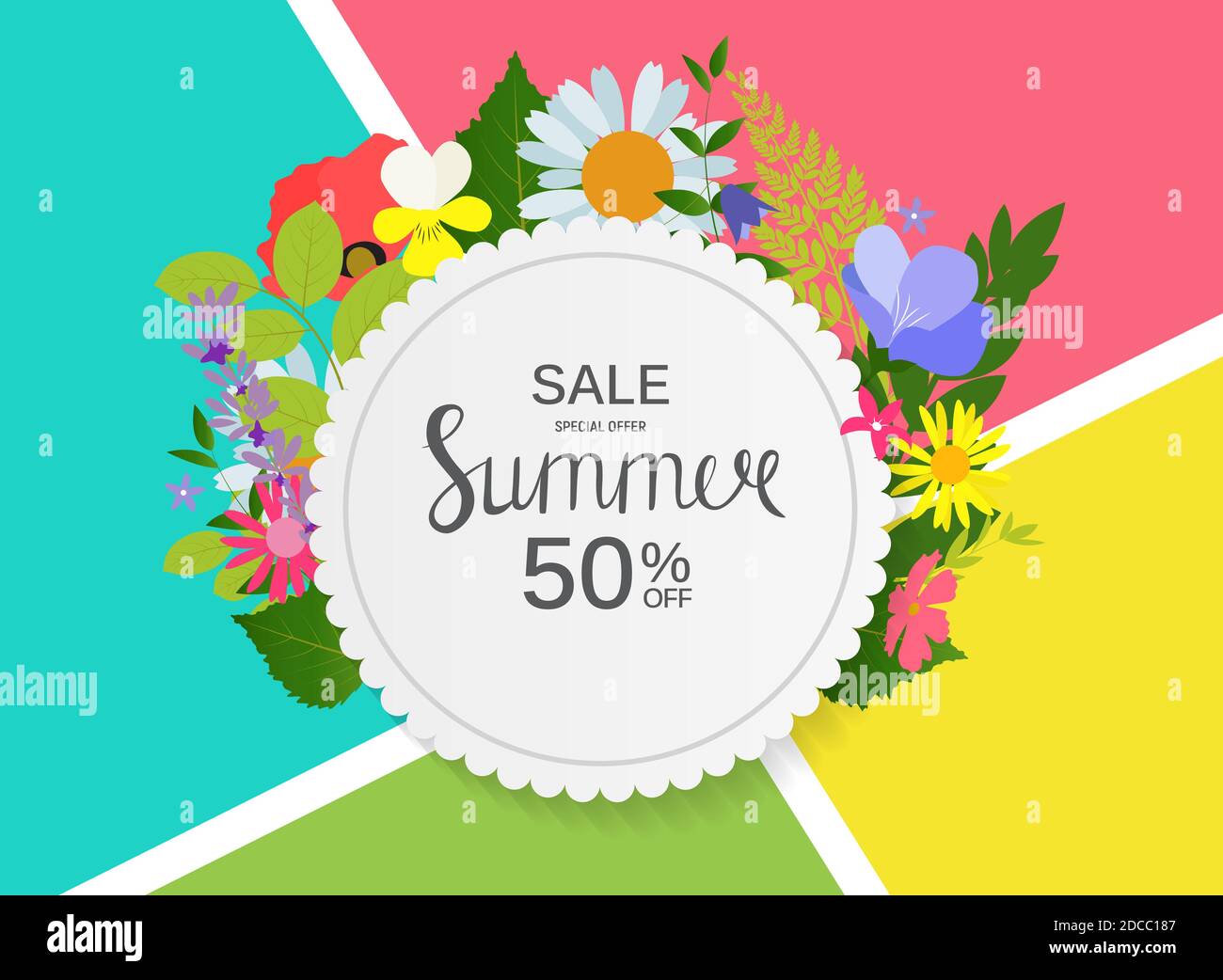 Summer Sale Abstract Background Illustration Stock Photo - Alamy