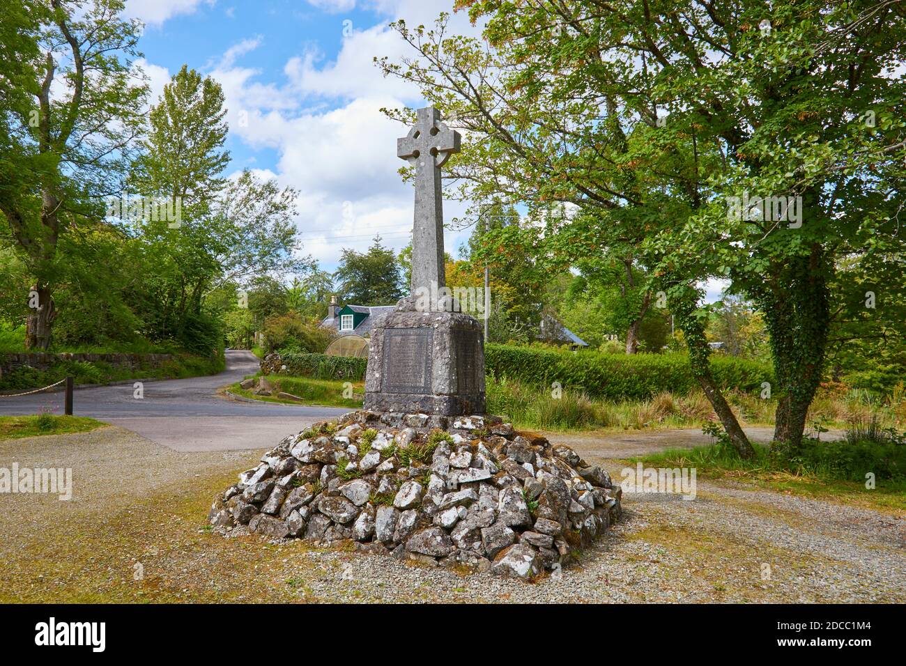 War Memorial, Ardfern, Scotland Stock Photo