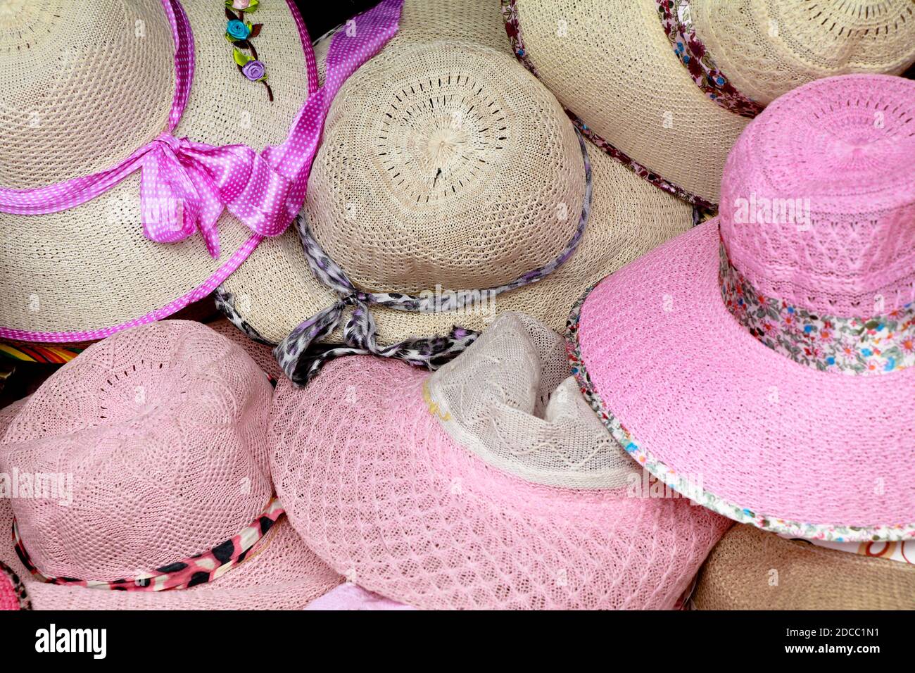 Beautiful fancy hats for sale in a 