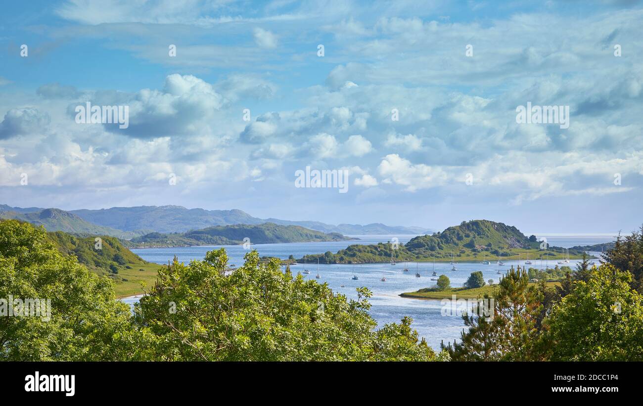 View of Loch Craignish from Ardfern, Argyll, Scotland Stock Photo