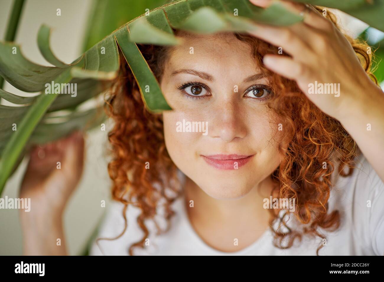 Beautiful red hair young woman portrait Stock Photo - Alamy