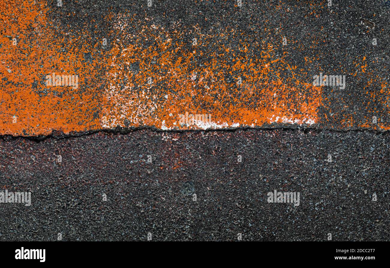 Abstract composition on the asphalt. Abstract sign on asphalt ...