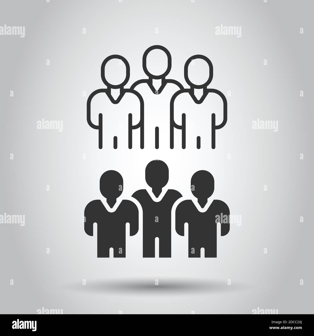 People communication icon in flat style. People vector illustration on ...