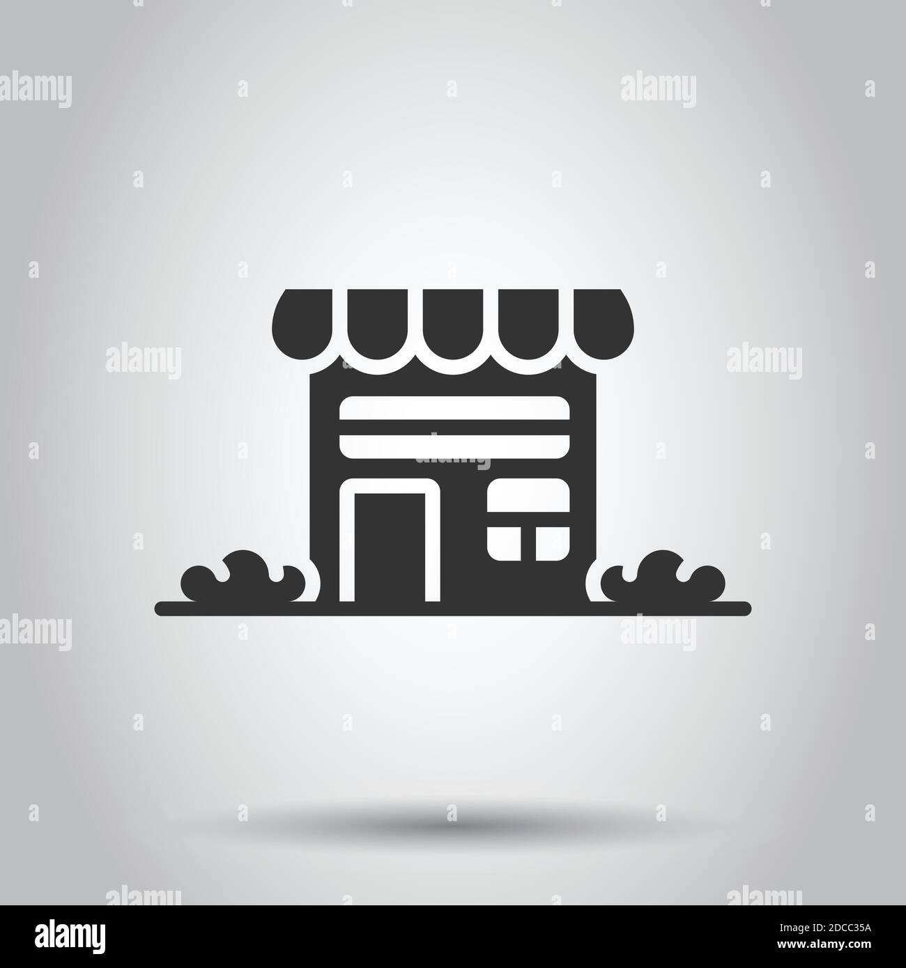 Building icon in flat style. Home vector illustration on white isolated ...