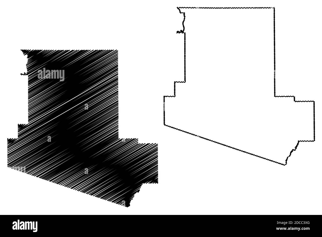 Carroll vector outline map hi-res stock photography and images - Alamy