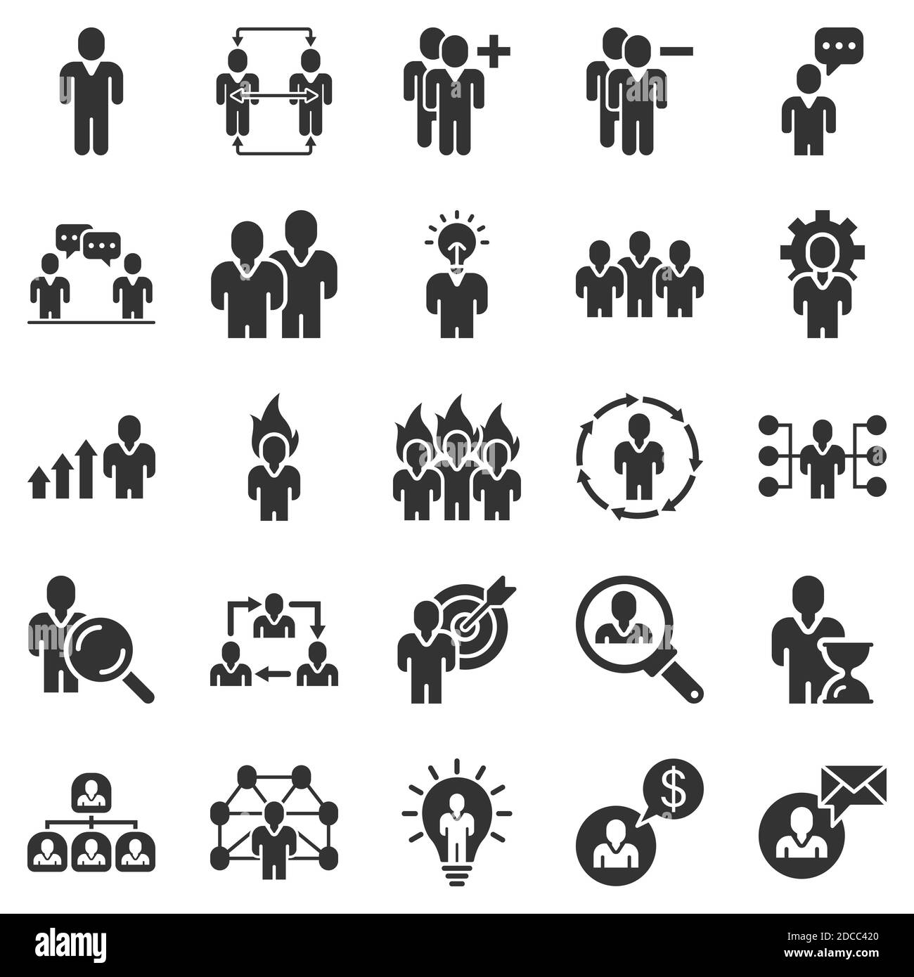 People leadership icon set in flat style. Person collection vector  illustration on white isolated background. User teamwork business concept  Stock Vector Image & Art - Alamy