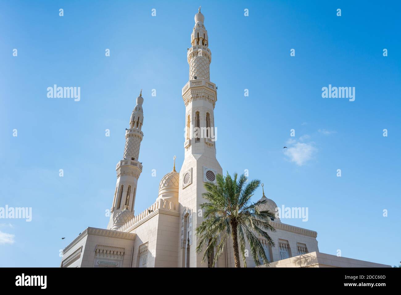 Jumeirah Mosque, the only mosque in Dubai which is open to the public and dedicated to receiving non-Muslim guests. Stock Photo