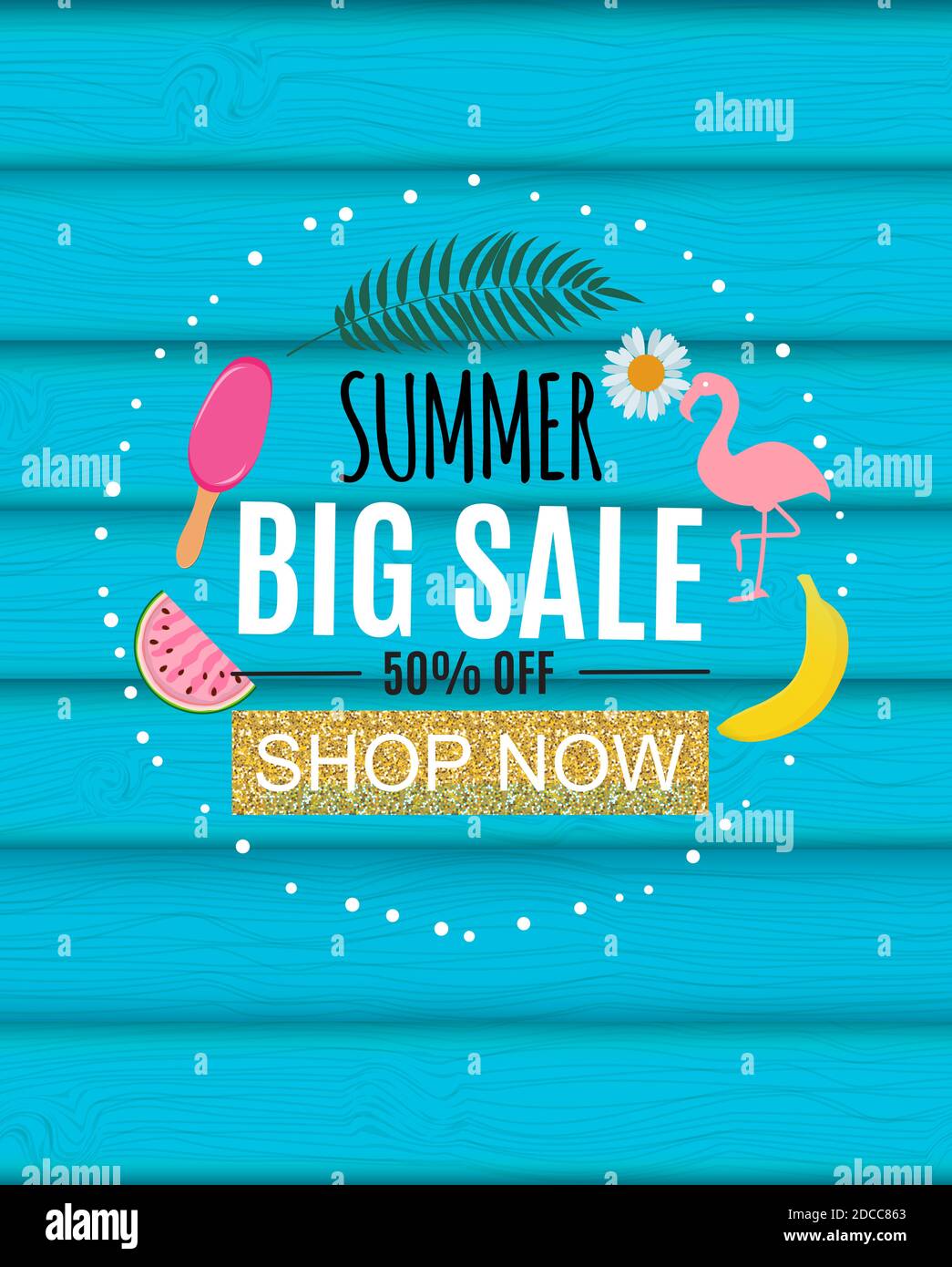 Summer Sale Abstract Banner Background Illustration Stock Photo - Alamy
