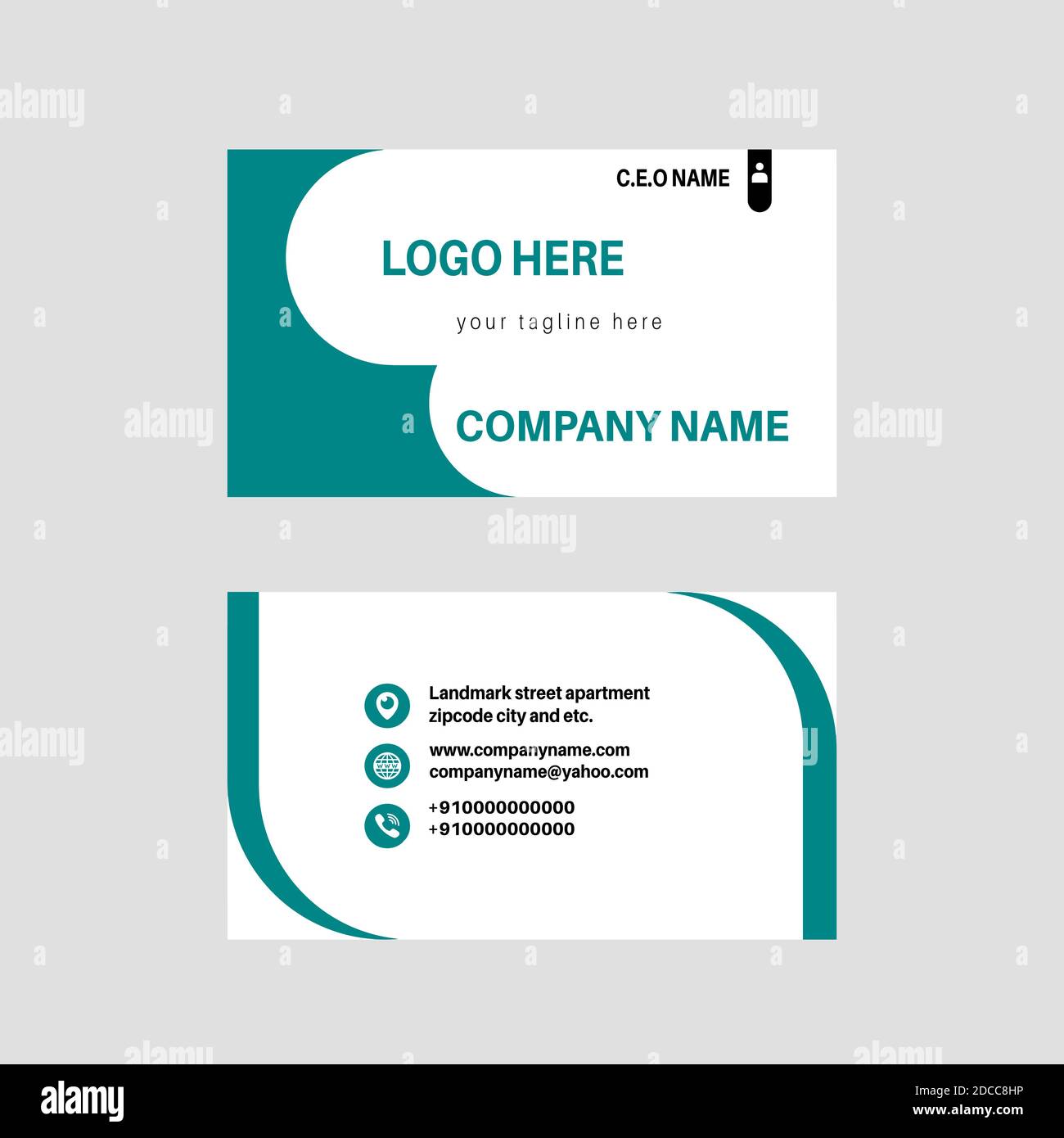Visiting card template hi-res stock photography and images - Alamy
