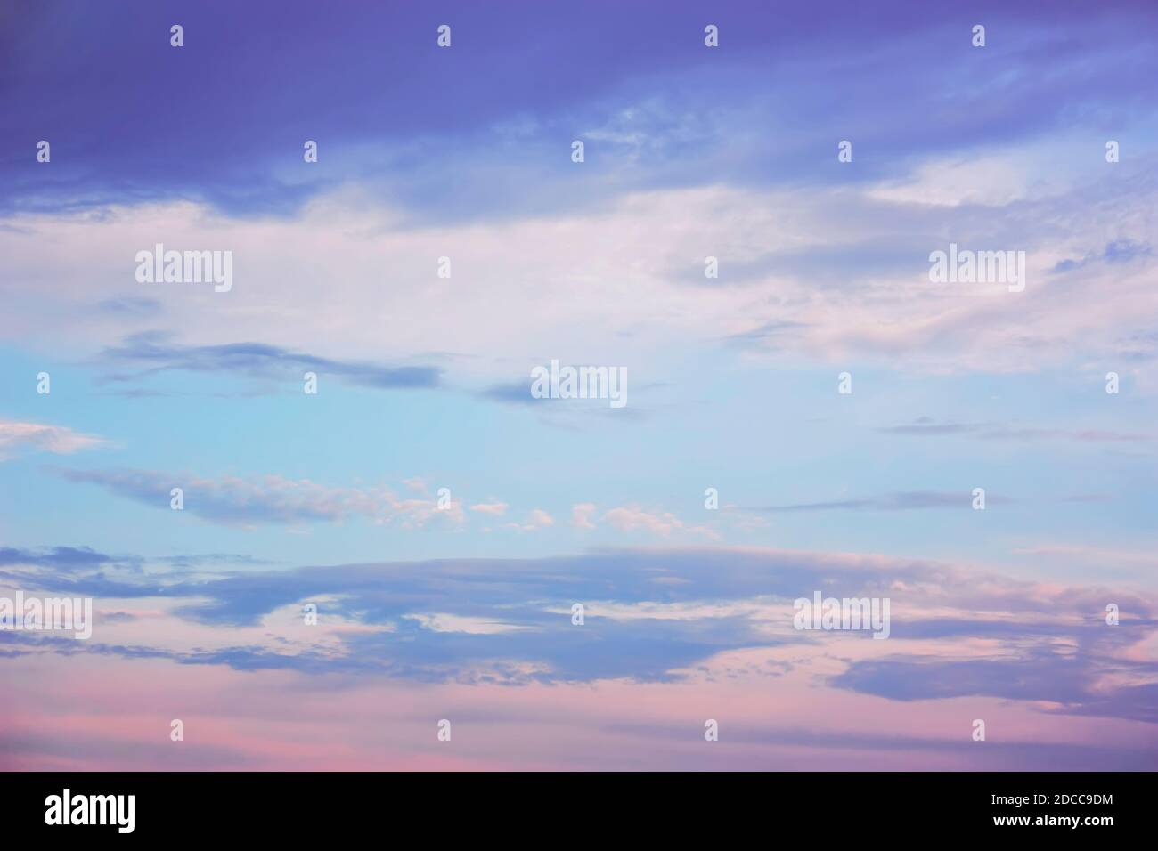 Beautiful sunset sky with colorful evening clouds Stock Photo - Alamy