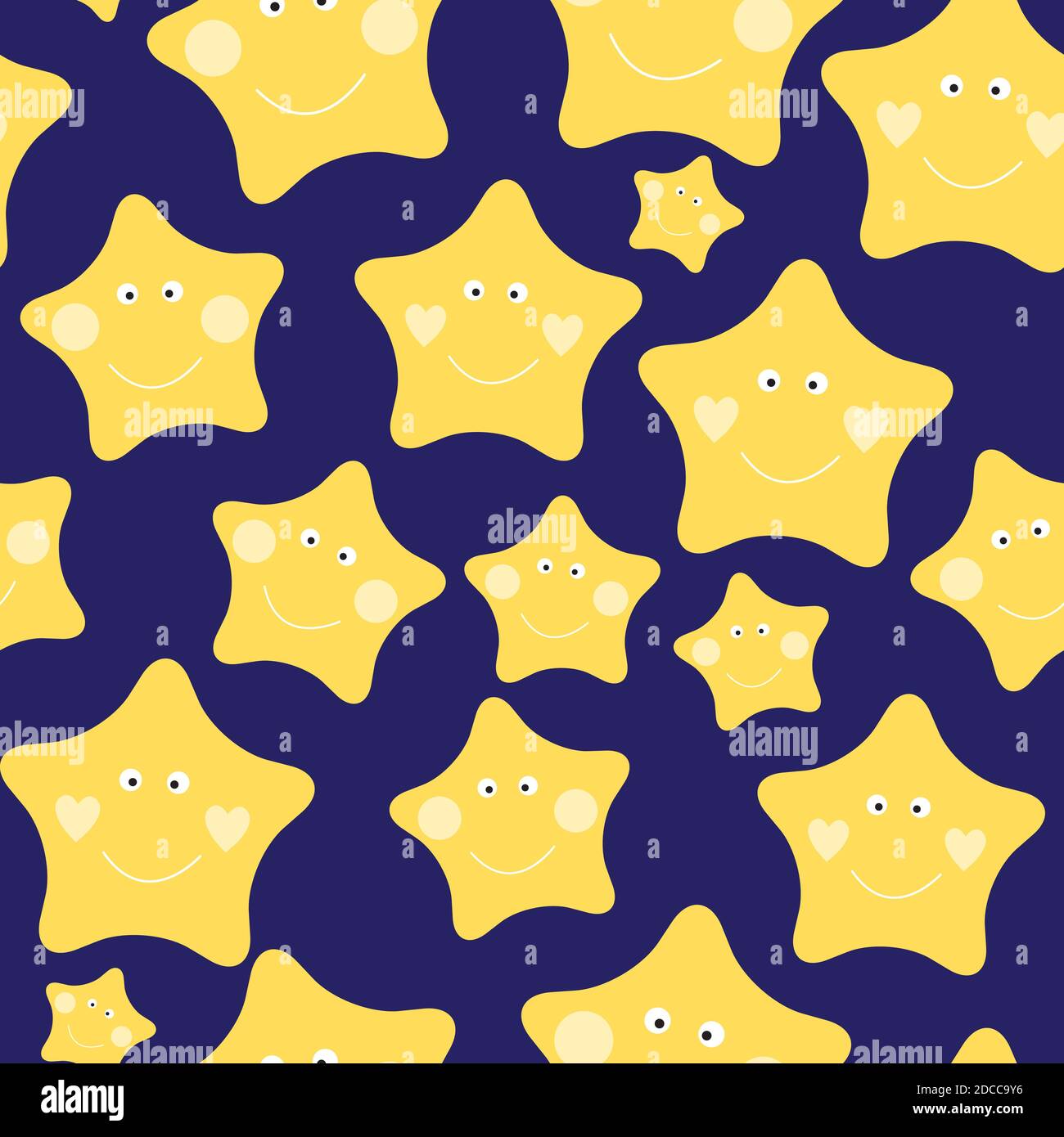 Cute Children s Seamless Pattern Background with Stars Illustration ...