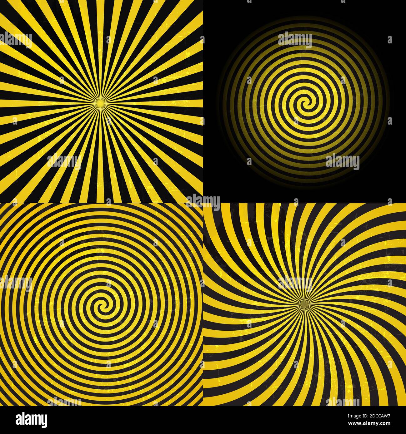 Retro Vintage Grunge Hypnotic Psychedelic Spiral with Radial Rays ...